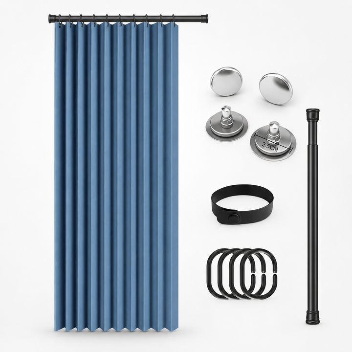 Foldura – No-Drill Magnetic Accordion Door Curtain