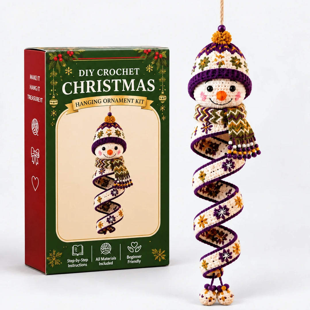 Snowmerry – Crochet Snowman Ornament Kit
