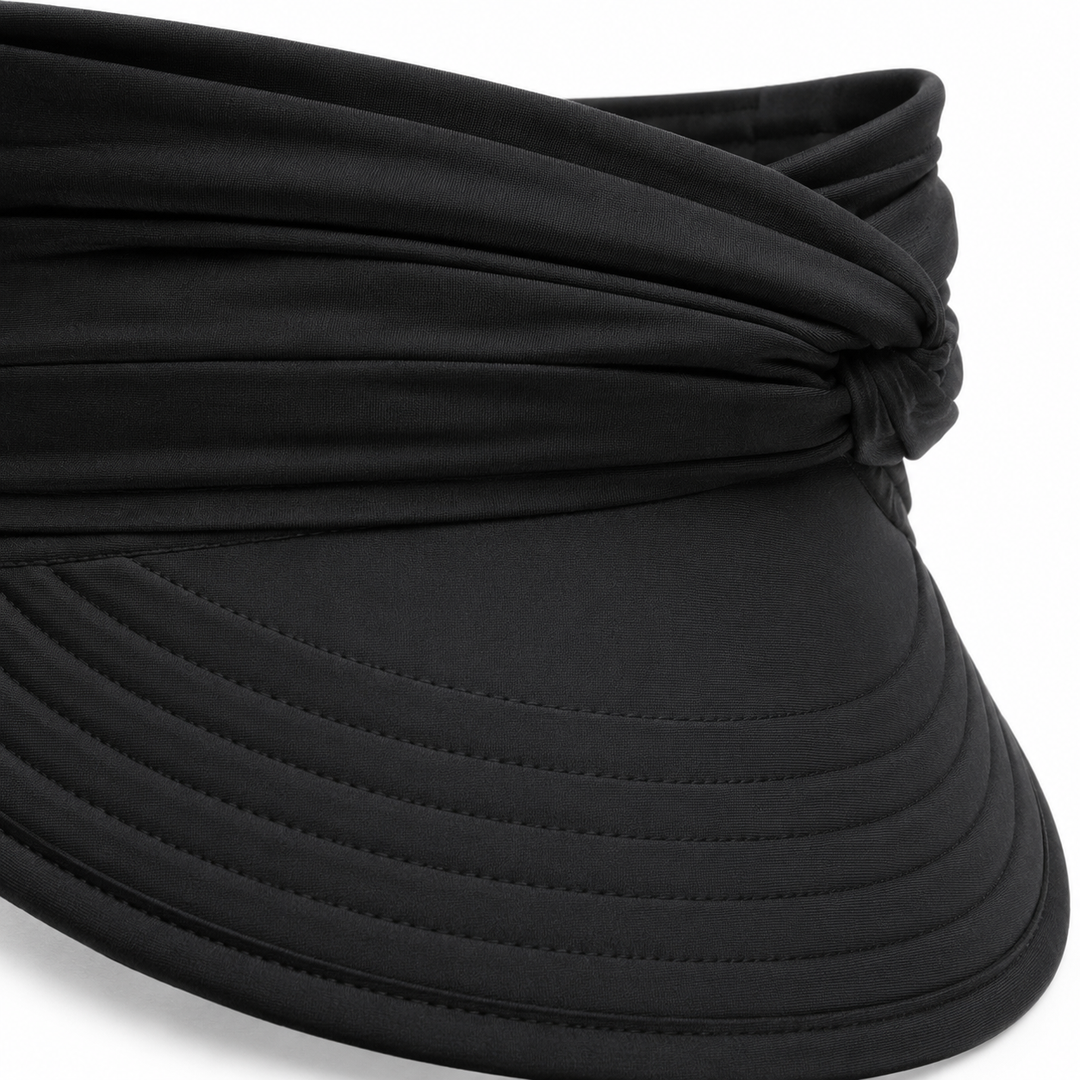 Solenza – Ruched UPF 50+ Sun Visor for Women, Packable Wide Brim