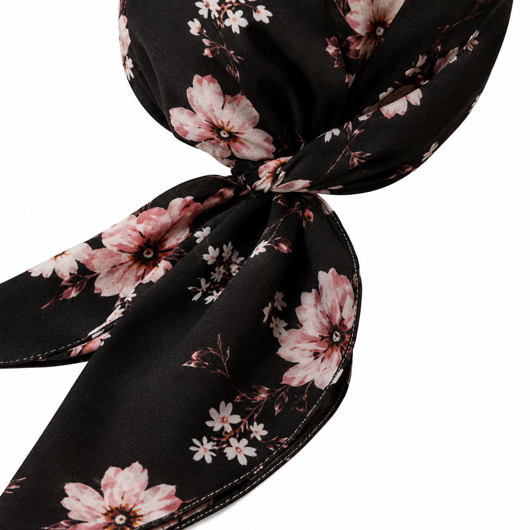 Florenza – Pre-Tied Floral Head Scarf Turban, Soft Elastic, 6 Prints