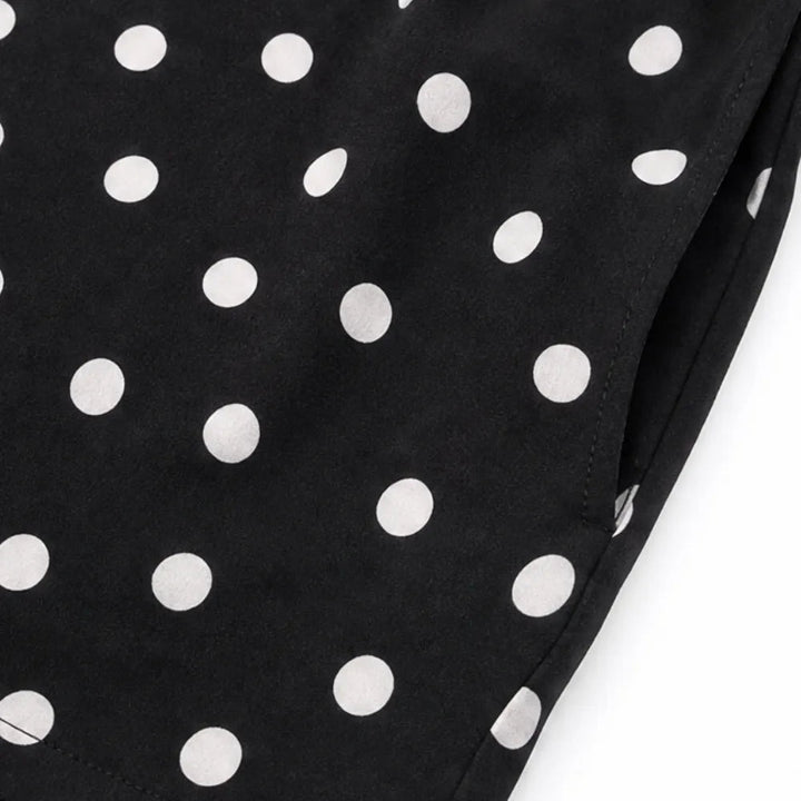 Soléa – Polka Dot Blouse and Shorts Set, Soft Drape, Summer Two Piece