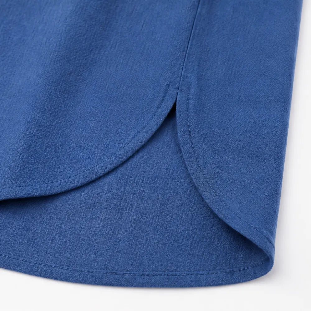 Amberlys – Airy Linen Blouse with V-Neck and Buttons