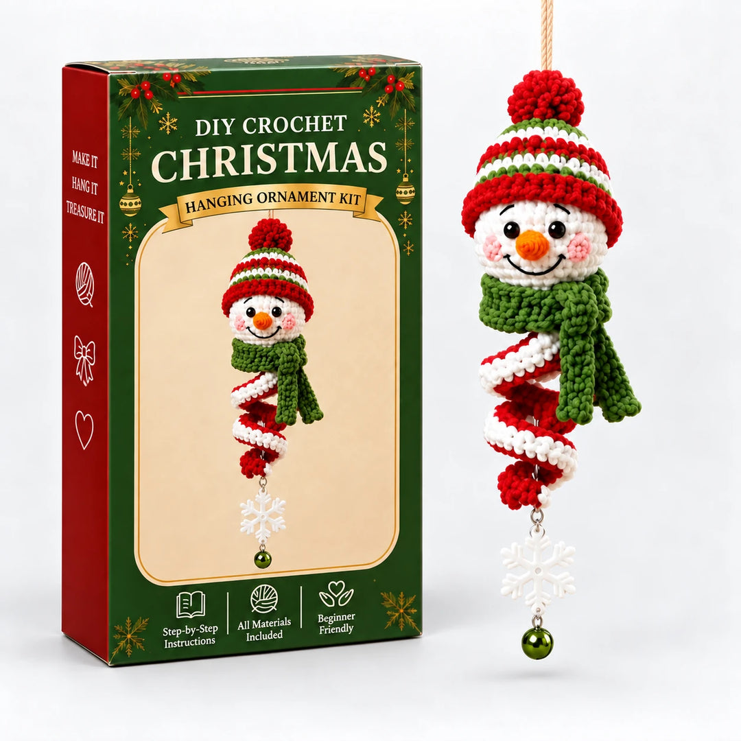 Snowmerry – Crochet Snowman Ornament Kit