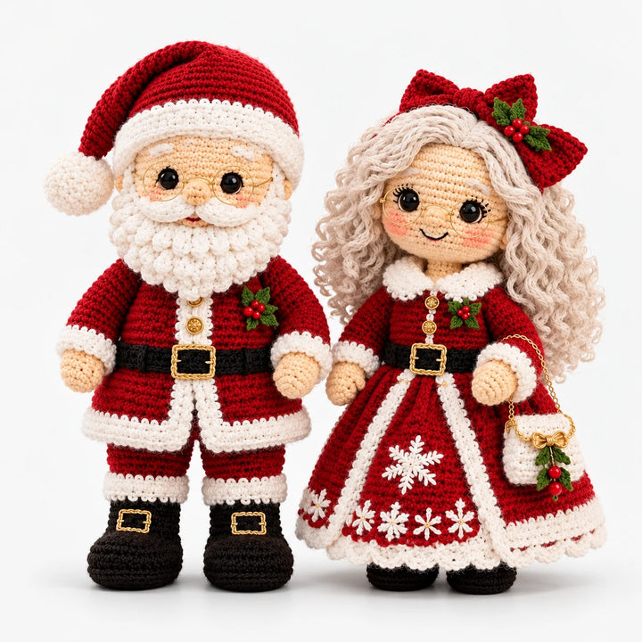 Claus & Co. – Santa And Mrs. Claus Crochet Dolls