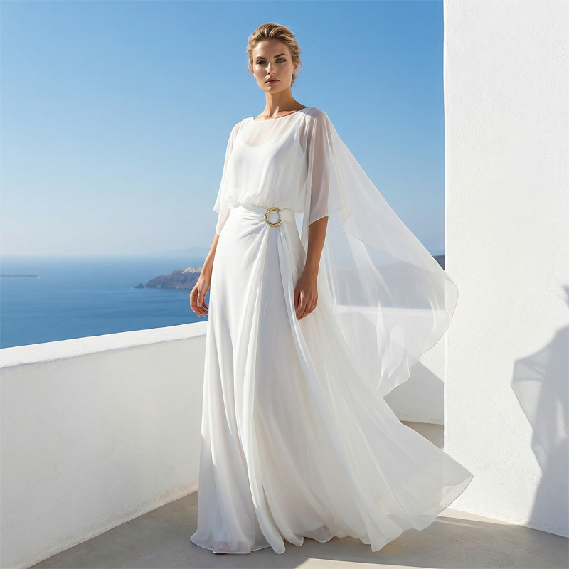 Velaire™ – Cape Sleeve Top and Wrap Pants Set