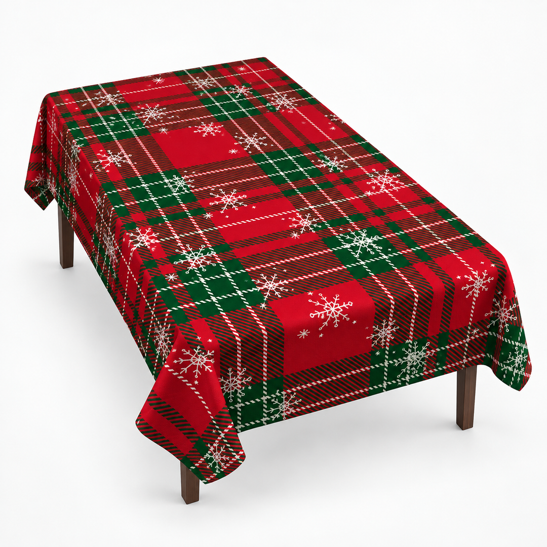 Holly & Hearth – Red Bow Printed Christmas Tablecloth