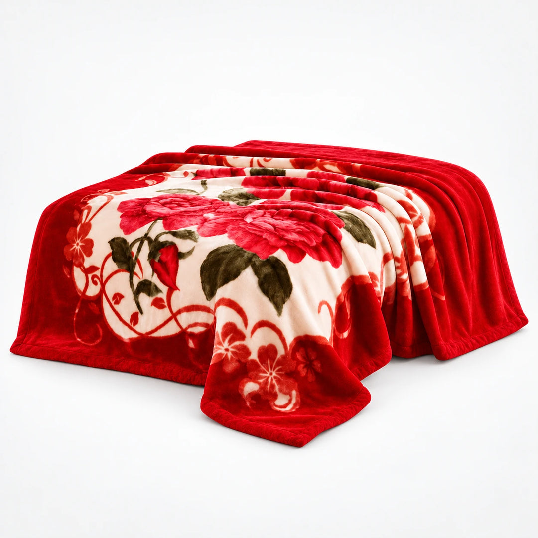 Hearthloom – Plush Double-Layer Raschel Throw Blanket