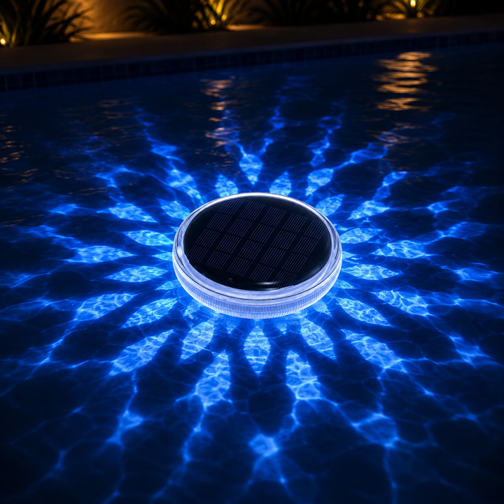 Lunara™ – Solar Floating Pool Light with Remote and Color Modes