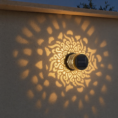 Veluna™ – Solar Mandala Projector Wall Light for Outdoor Garden Decor