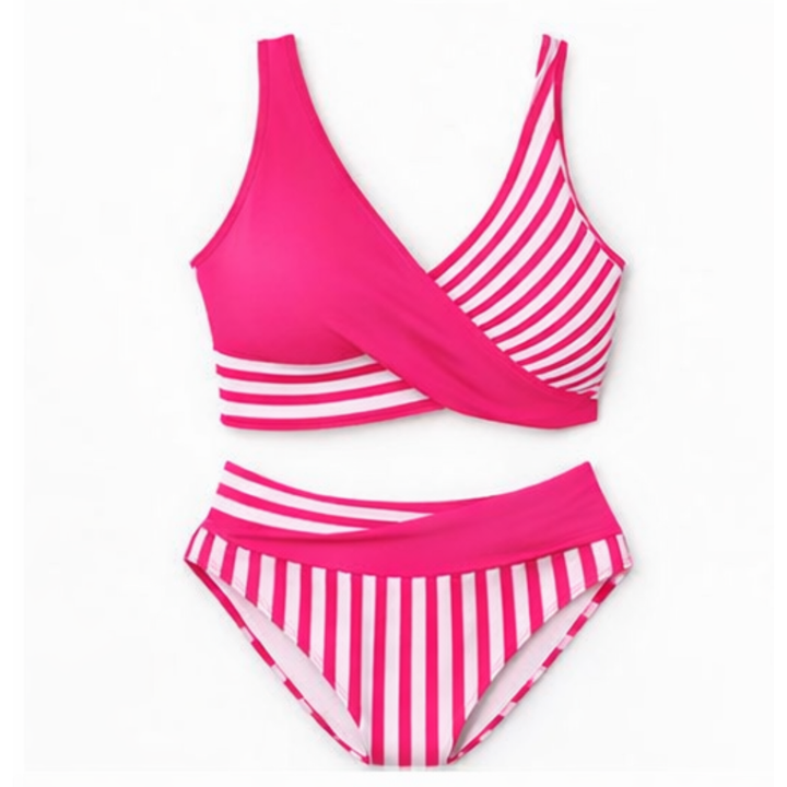 Marivela™ – Wrap-Front High-Waist Bikini Set