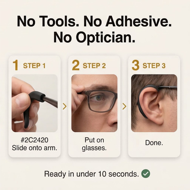 Gripwell™ – Non Slip Silicone Ear Hooks for Glasses