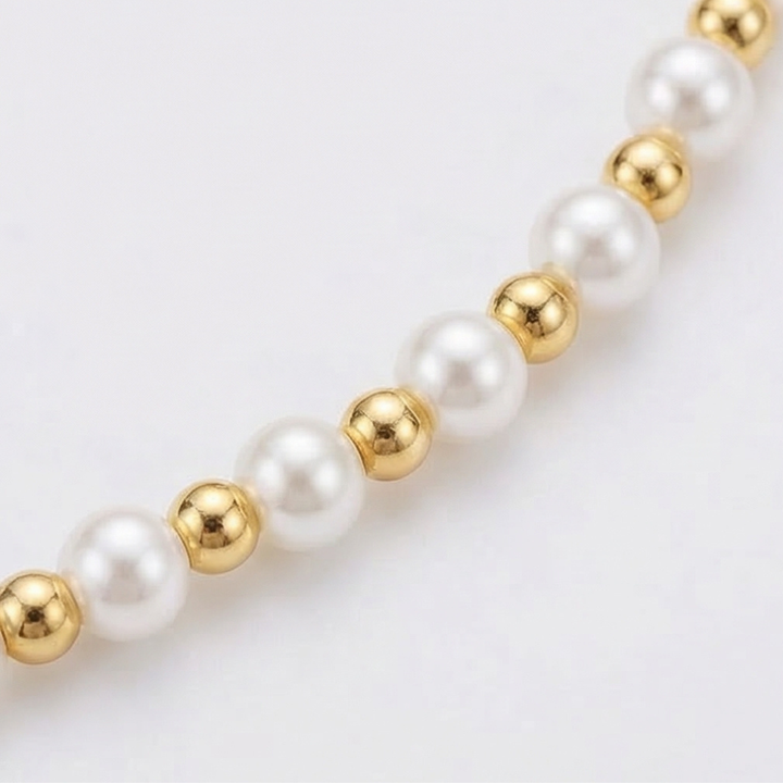 Crownara™ – Crown Cross Pearl Bead Necklace