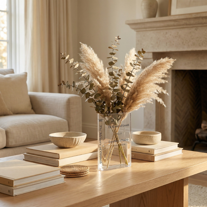 Florenza™ – Transparent Book Vase for Flowers