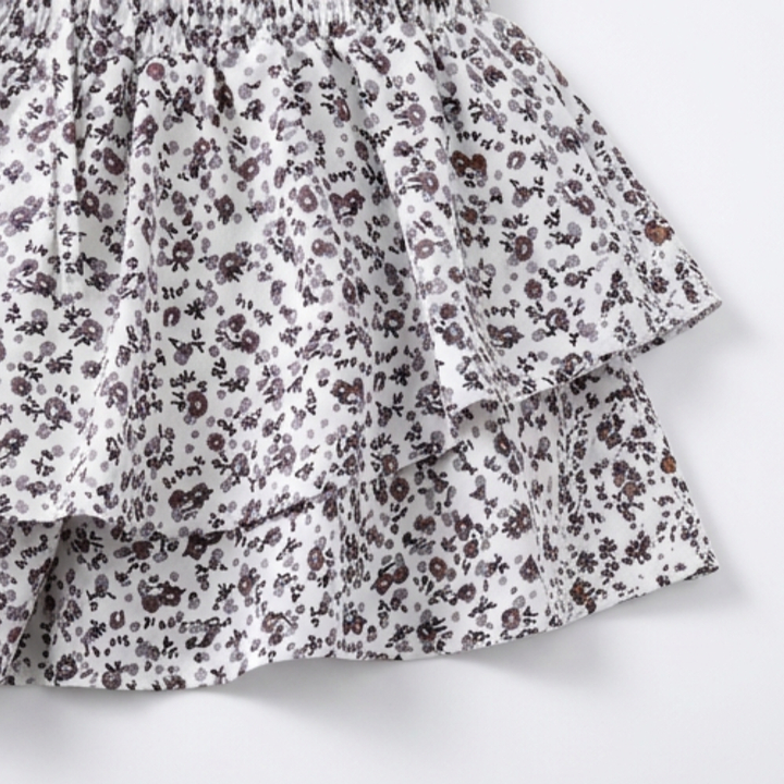 Florelle™ – High-Waist Floral Ruffle Skort