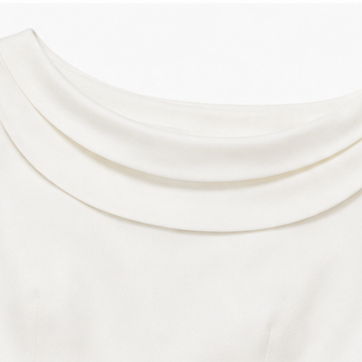 Draperie – Draped-Neck Pleated A-Line Wedding Guest Dress