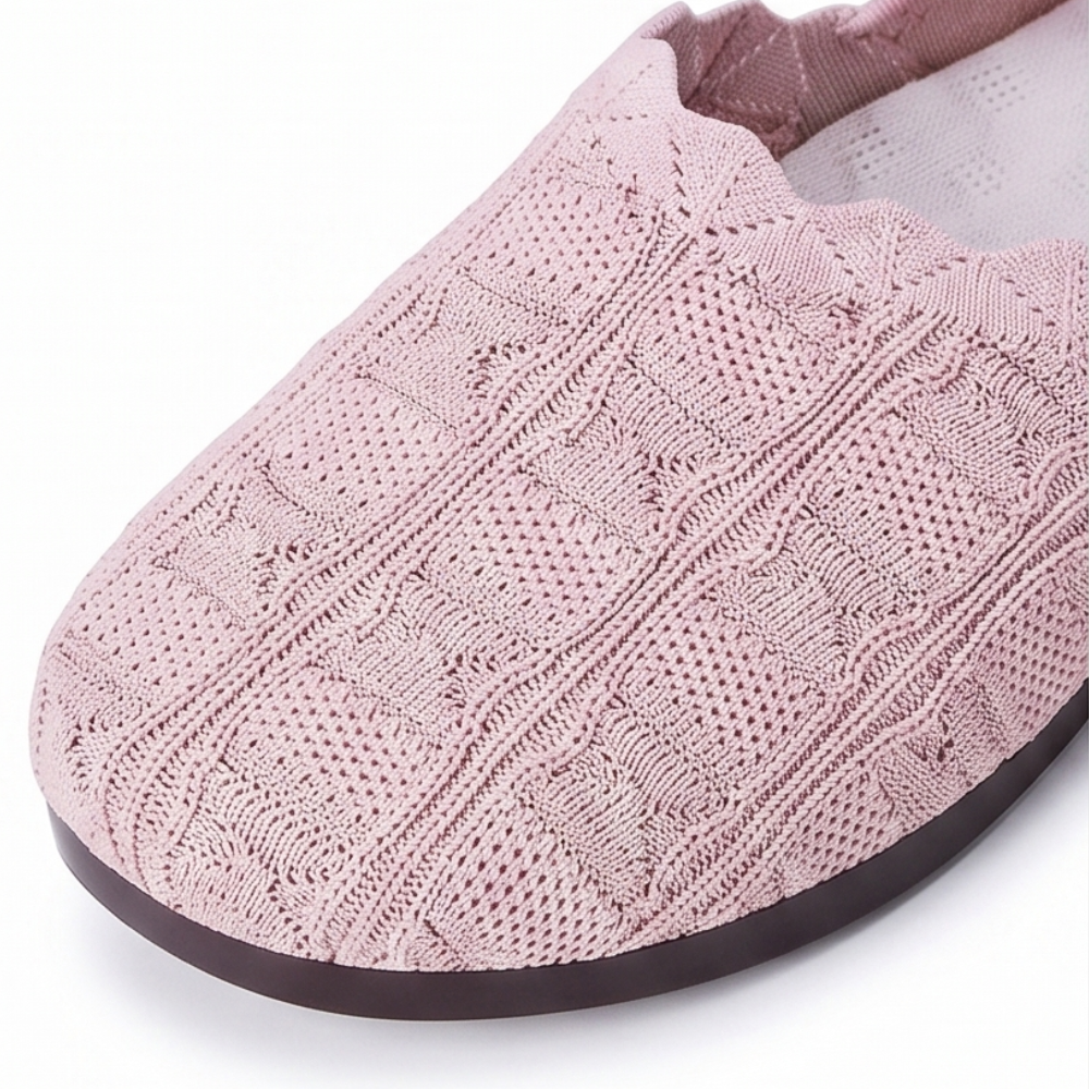 Soflyn™ – Breathable Woven Slip-On Flats for All-Day Comfort