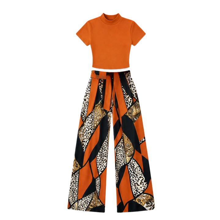 Mireya™ – Bold Print Wide-Leg Two Piece Set