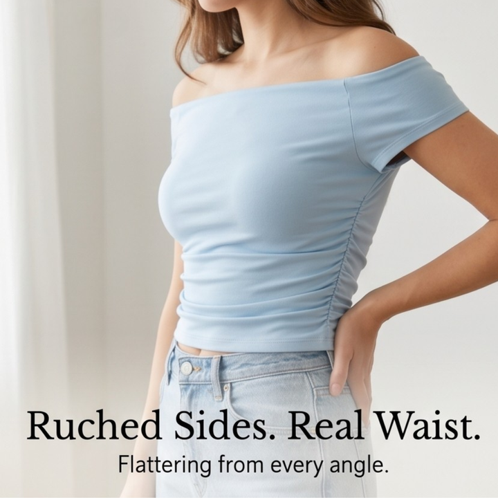Velora Off-Shoulder Slim Fit Top