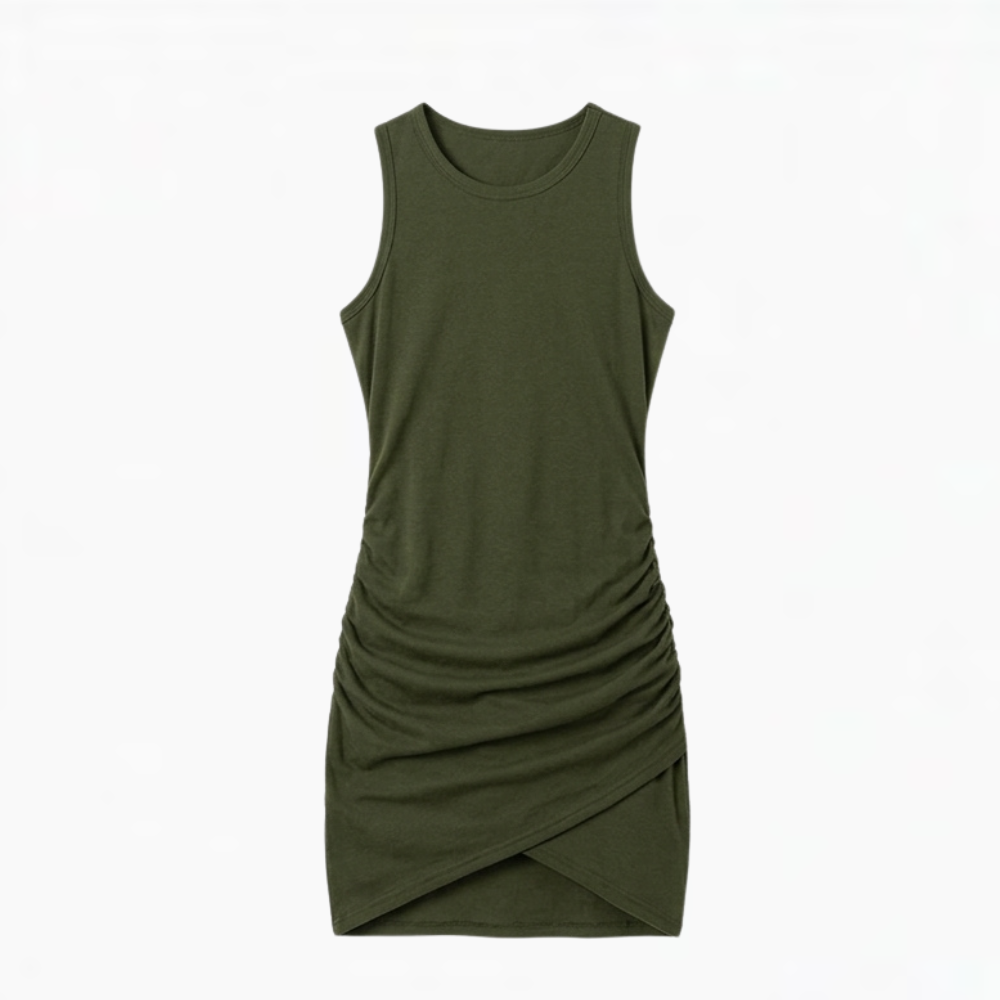 Vivara™ – Ruched Sleeveless Bodycon Dress