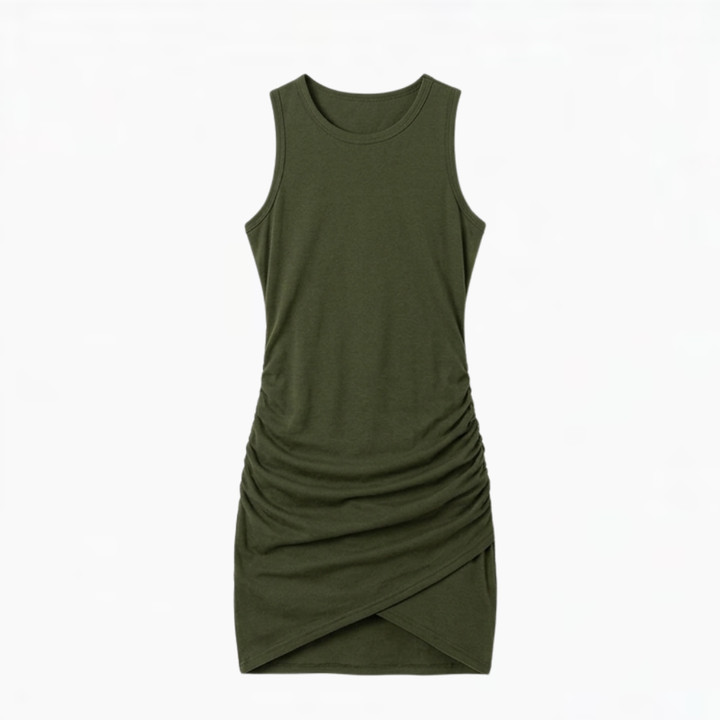 Vivara™ – Ruched Sleeveless Bodycon Dress