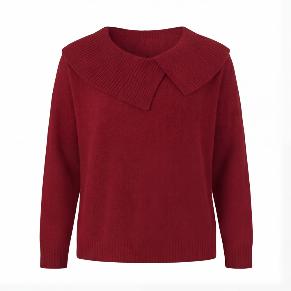 Collara™ – Asymmetric Collar Knit Sweater