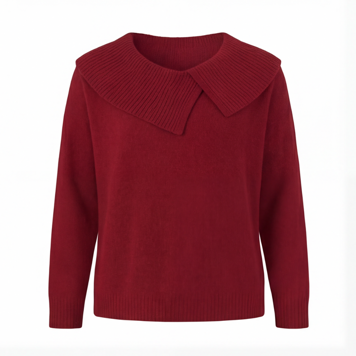 Collara™ – Asymmetric Collar Knit Sweater