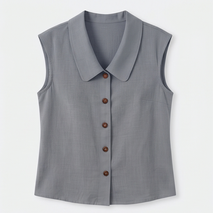Linora™ – Breezy Collared Summer Top