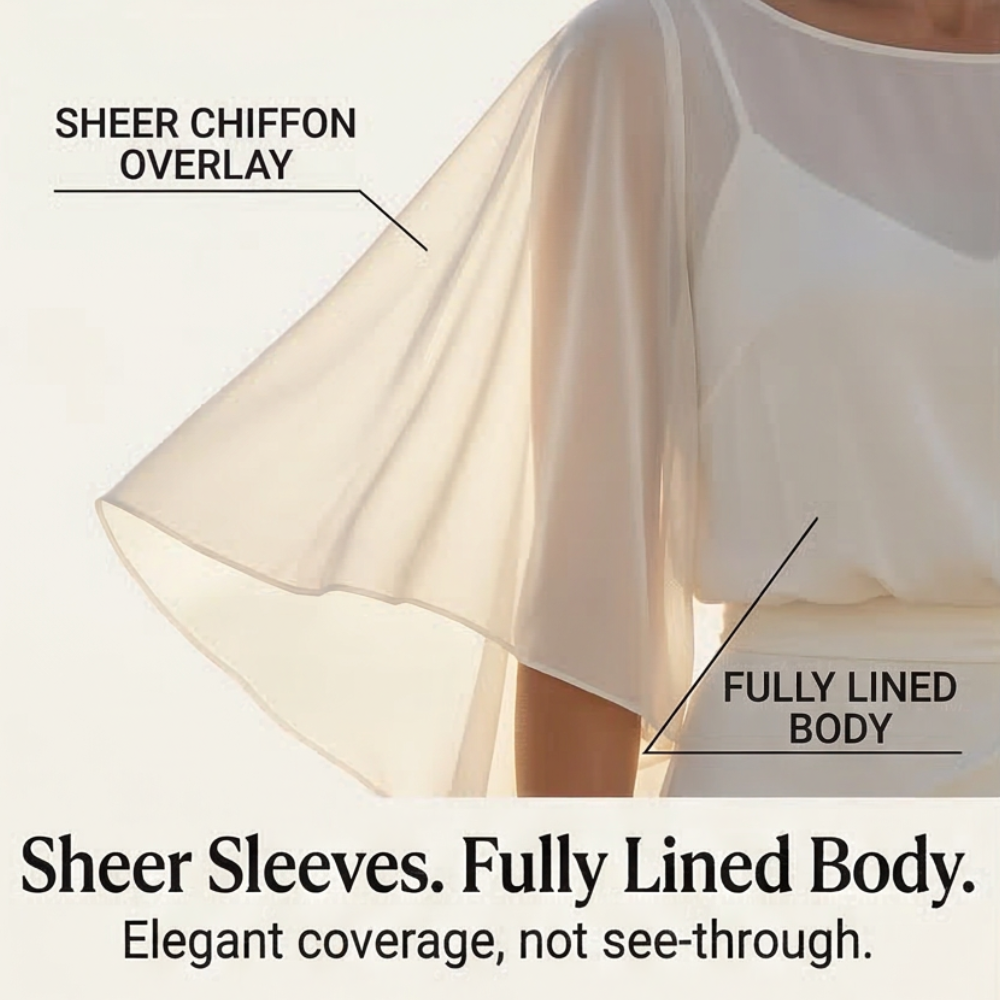 Velaire™ – Cape Sleeve Top and Wrap Pants Set
