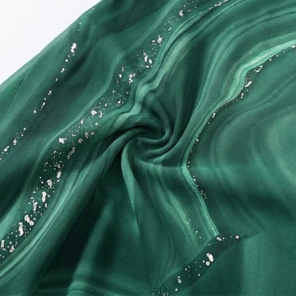 Osyla™ - Flowing Marbled Midi Dress for Special Occasions