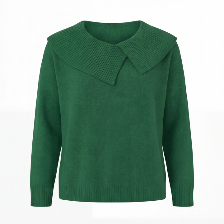 Collara™ – Asymmetric Collar Knit Sweater