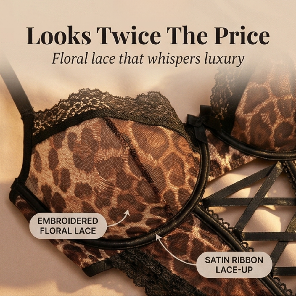 Nocturra™ – Lace Corset Nightgown Set with Fishnet Stockings