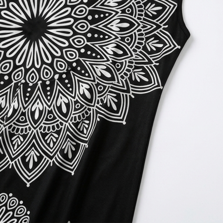 Mandara™ – Bohemian Mandala Maxi Dress