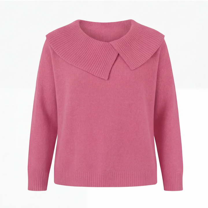 Collara™ – Asymmetric Collar Knit Sweater