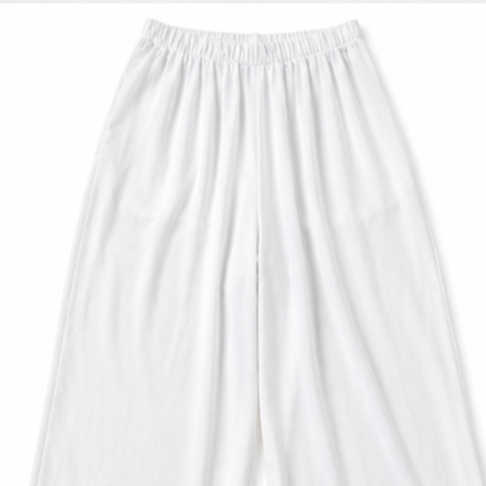 Draperie – Asymmetric Chiffon-Overlay Wide-Leg Trouser Set