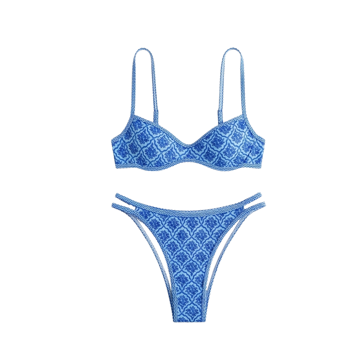 Solaia™ – Boho Tile Print Bikini Set