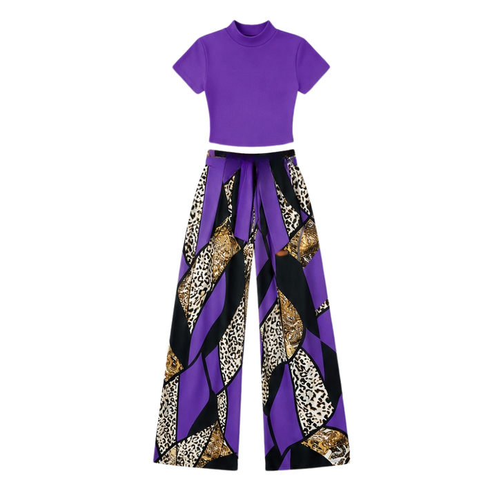 Mireya™ – Bold Print Wide-Leg Two Piece Set