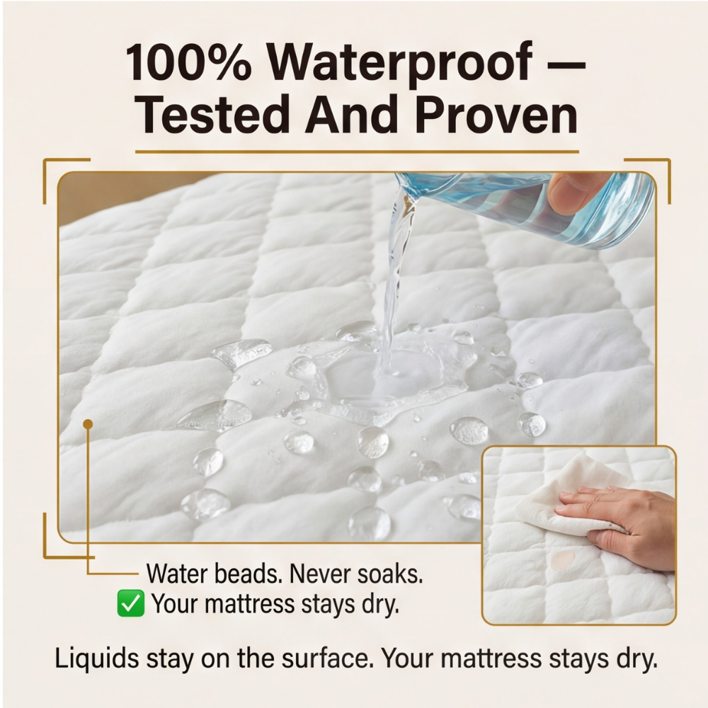Slumbelle™ – Waterproof Quilted Mattress Cover & Pillowcase Set
