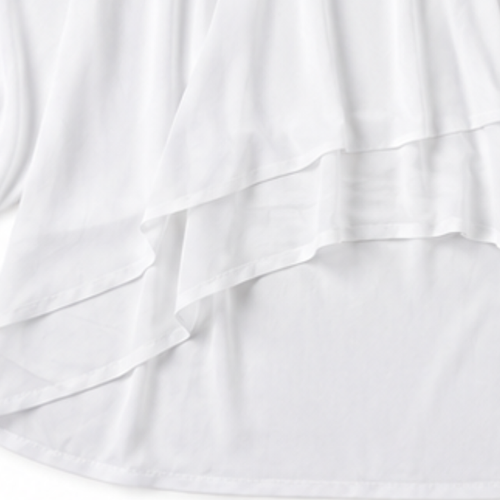 Draperie – Asymmetric Chiffon-Overlay Wide-Leg Trouser Set