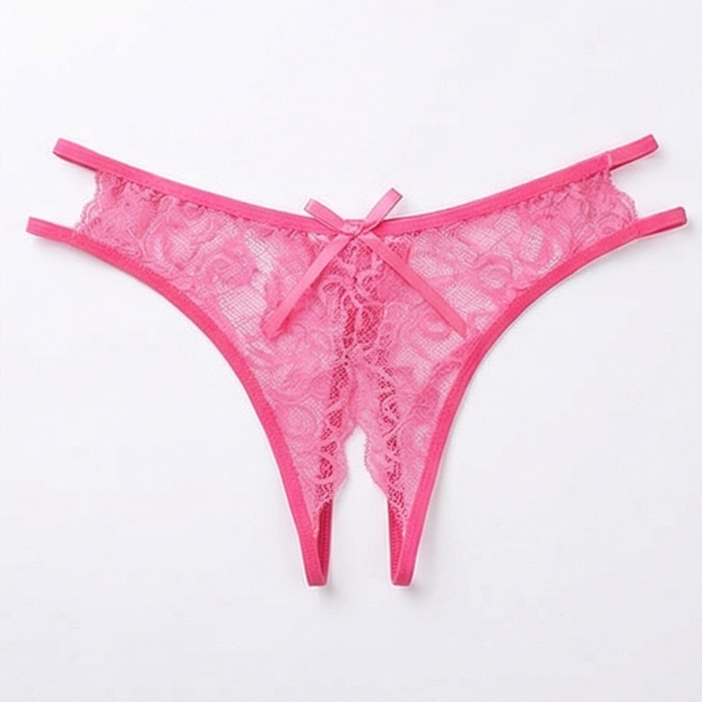 Velara™ – Floral Lace Open Crotch Thong
