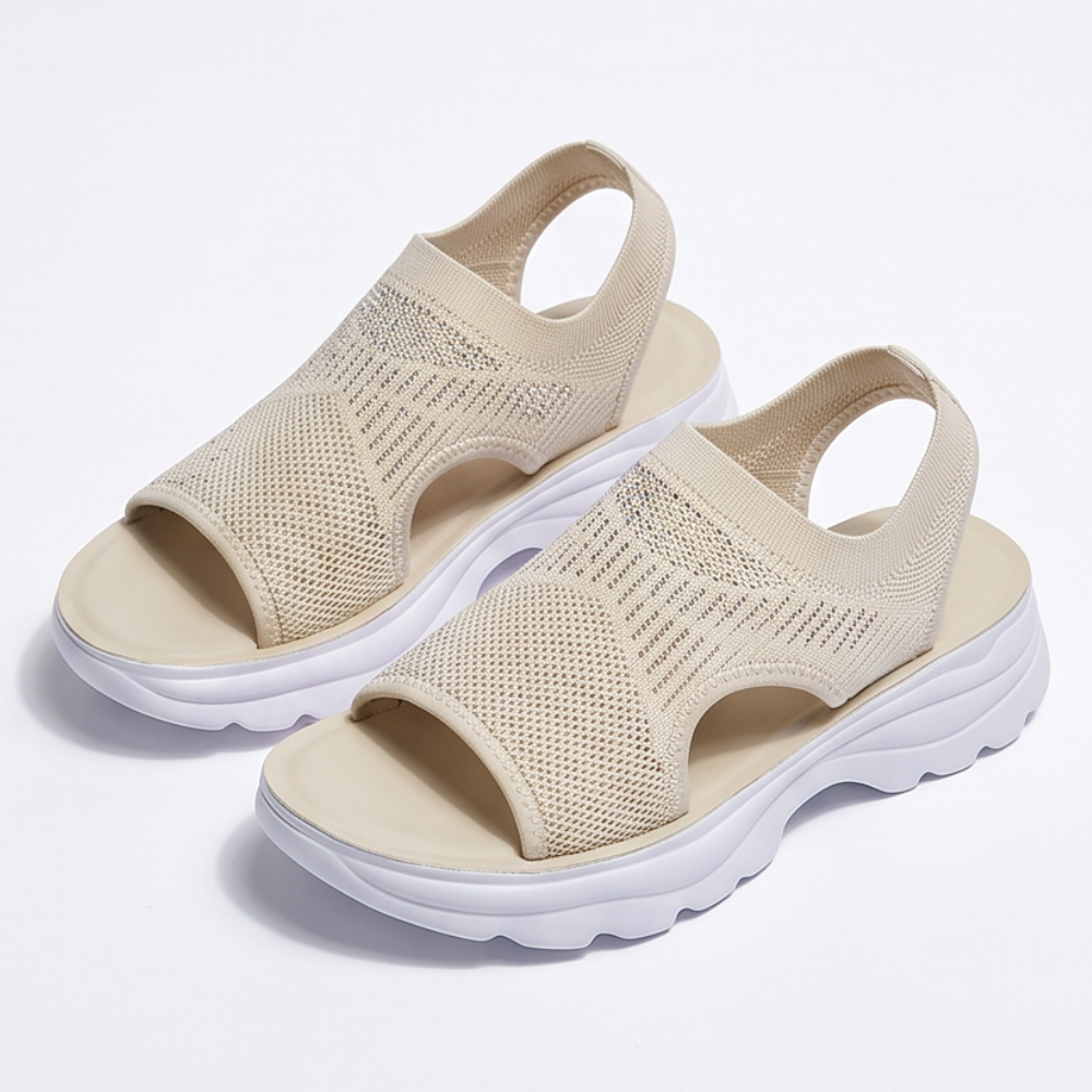 Caluna™ – Cushioned Slip-On Platform Sandals