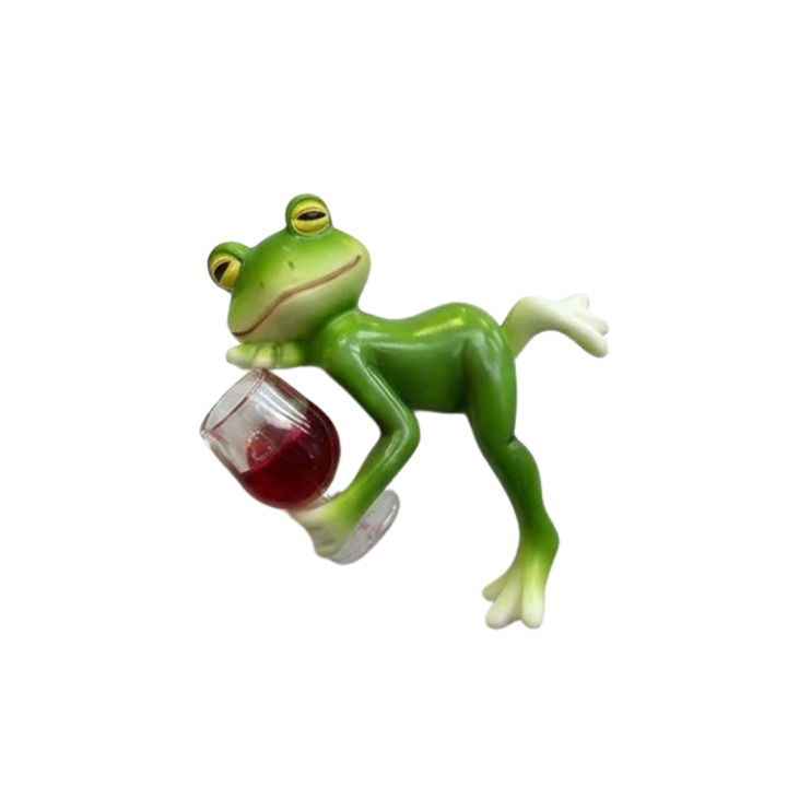 Hopwell™ – Wine-Sipping Frog Planter Ornament