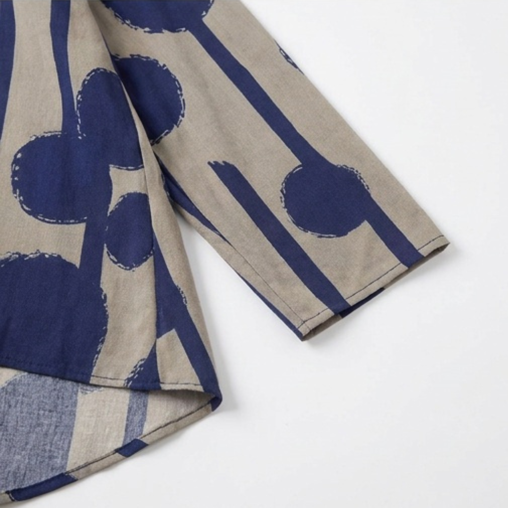 Vivelyn™ – Bold Print High-Low Tunic & Wide-Leg Pants Set