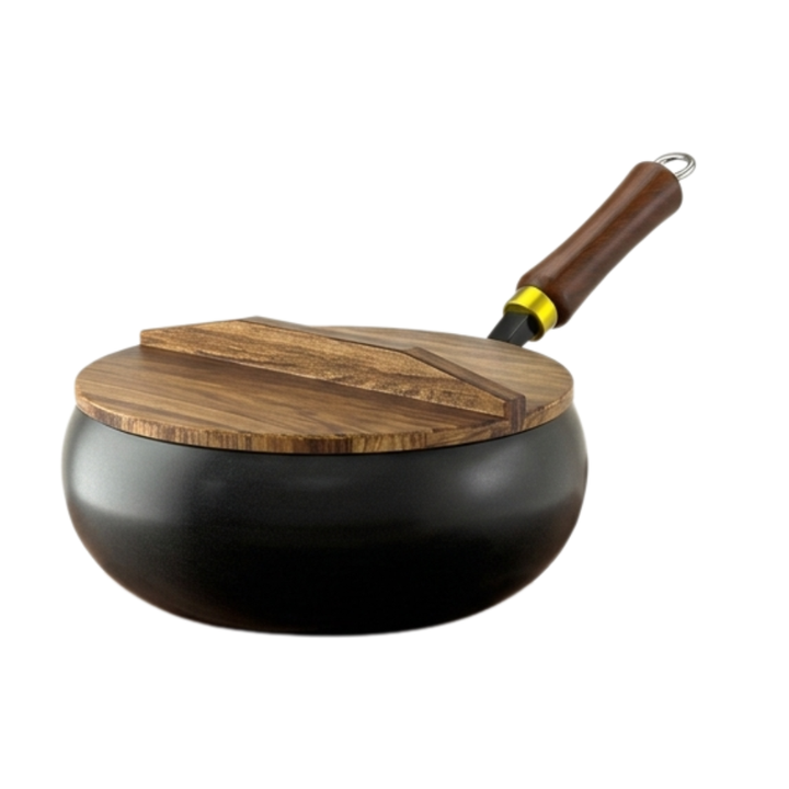 Forgehome™ – Deep Belly Cast Iron Wok with Lid