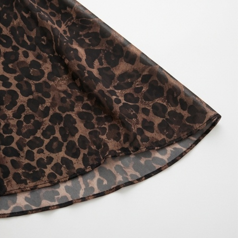 Selvana™ – Leopard Accent Blazer and Pants Set