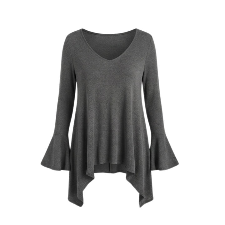 Lirelle™ — Flowy Handkerchief-Hem Knit Tunic