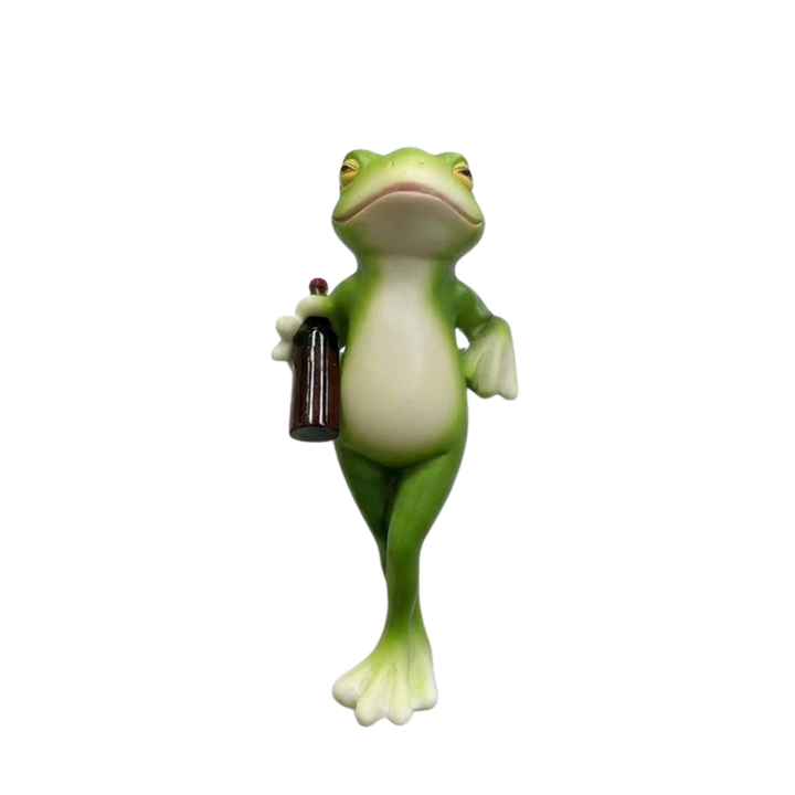 Hopwell™ – Wine-Sipping Frog Planter Ornament