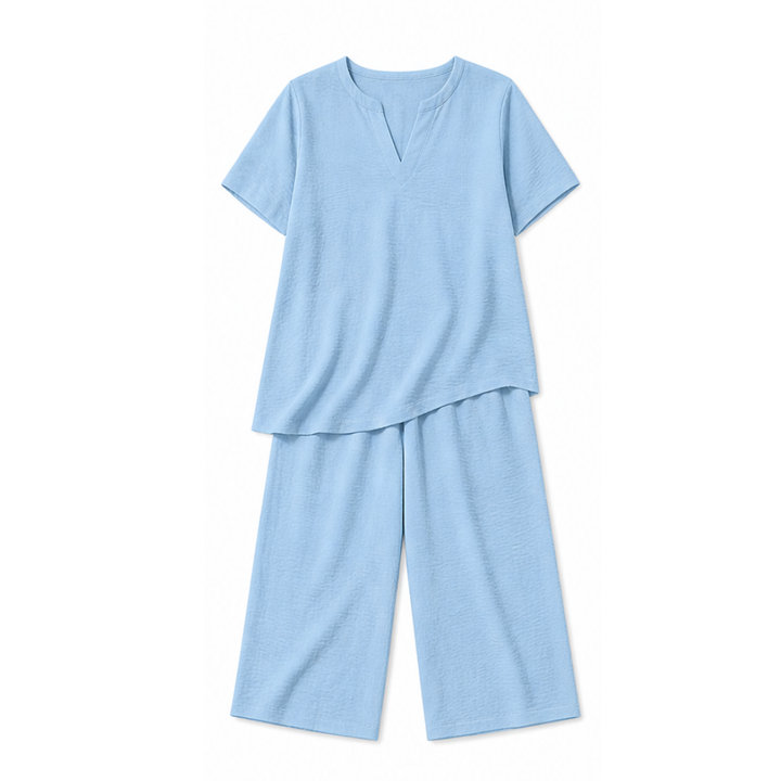 Rivelle™ - Relaxed Two-Piece Set with Wide-Leg Pants