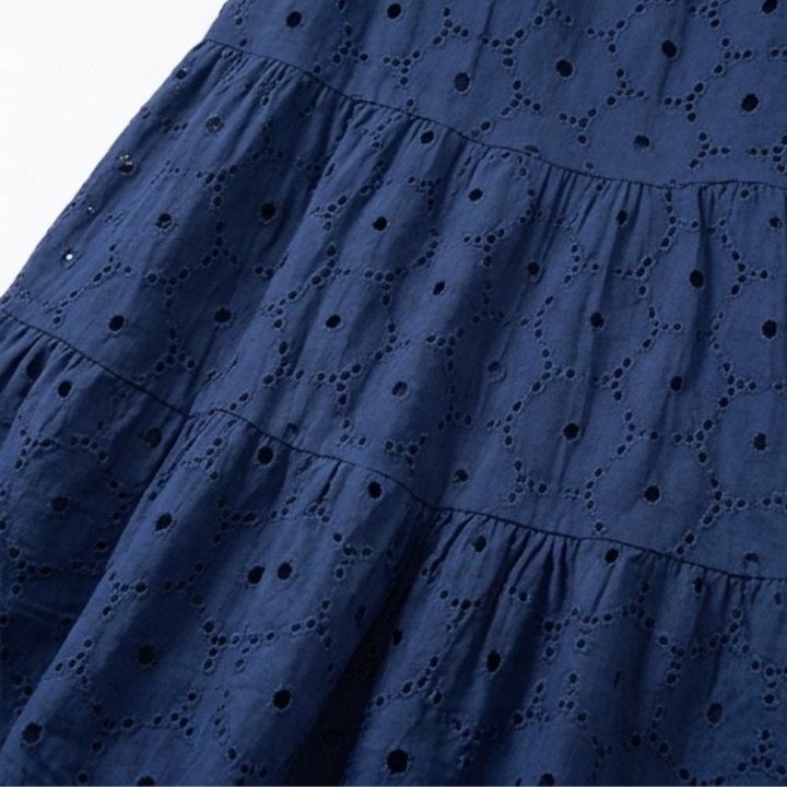 Solenne™ – Cotton Eyelet Summer Dress