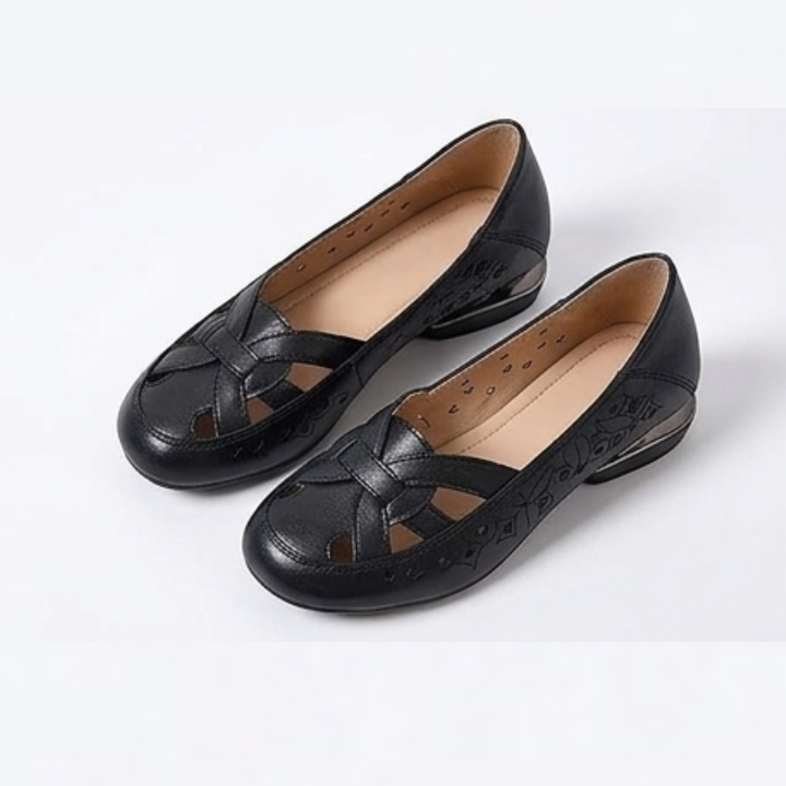 Lorella™ – Woven Cutout PU Slip-On Flat