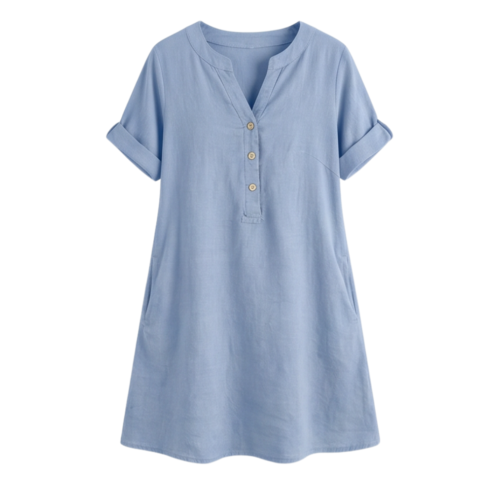 Sunhara™ – Breezy V-Neck Boho Sundress with Pockets